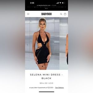 Babyboo Selena mini dress in black
